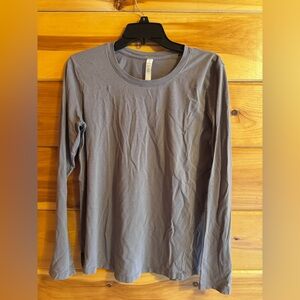 lululemon athletica long sleeve crew tee in lavender gray